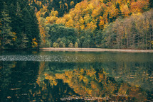 Lake and colorful autumn forest