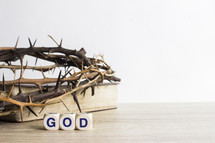 crown of thorns and word God 