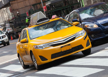 yellow taxi cab in NYC