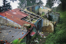 broken house in India