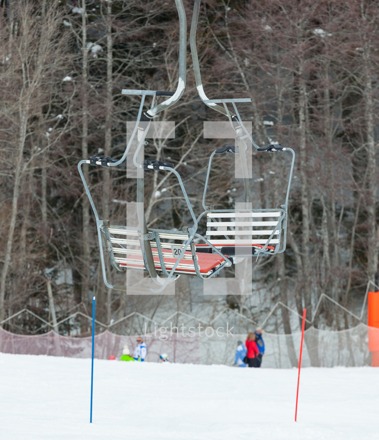 ski lift in Abetone, Italy