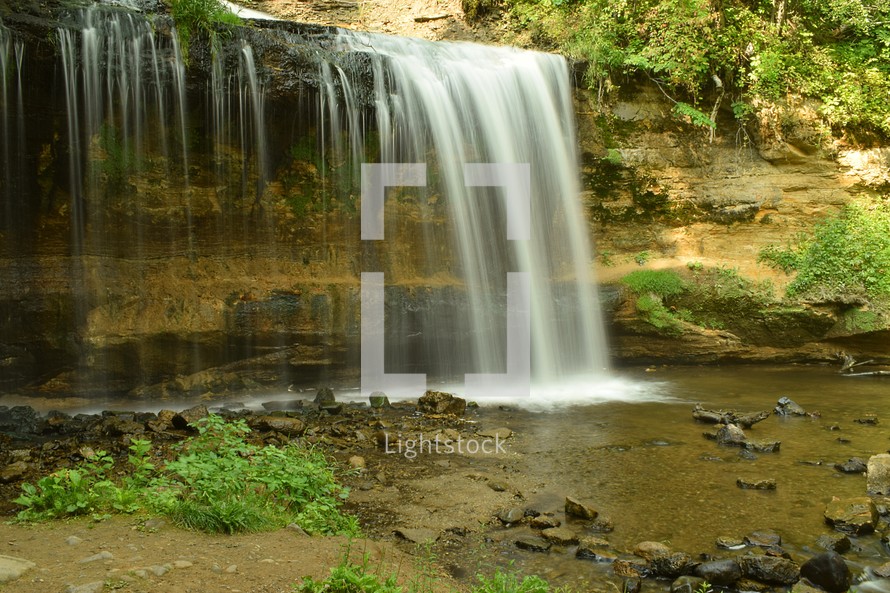 Long exposure photograph of  a waterfall. (Cascade Falls in Osceola, WI)
