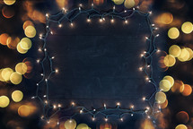 Christmas lights border 