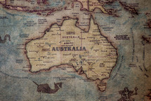 vintage map of Australia 