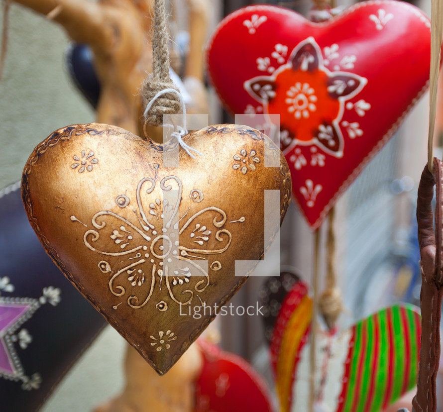 heart ornaments 