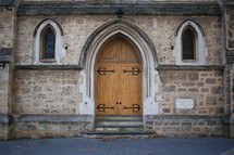 arched wooden doors 