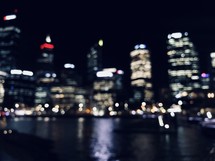 blurry city lights 