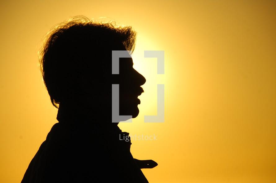 a silhouette of a man in India 