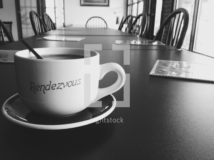This is your basic coffee shop, coffee cup shot. It's great for community and fellowship.