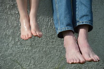dangling bare-feet - take a break from everyday life