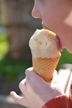summertime - yummy ice-cream-time!
child licking yummy ice cream in a cone