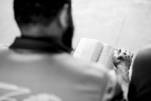 men reading Bibles 