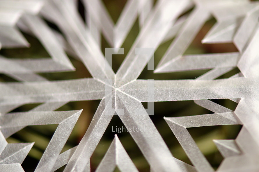 snowflake as paper cut