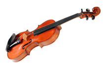 A violin on a white background.