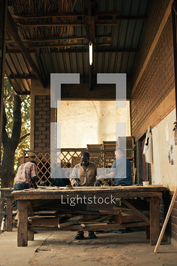 A carpenter in Malawi, Africa. 