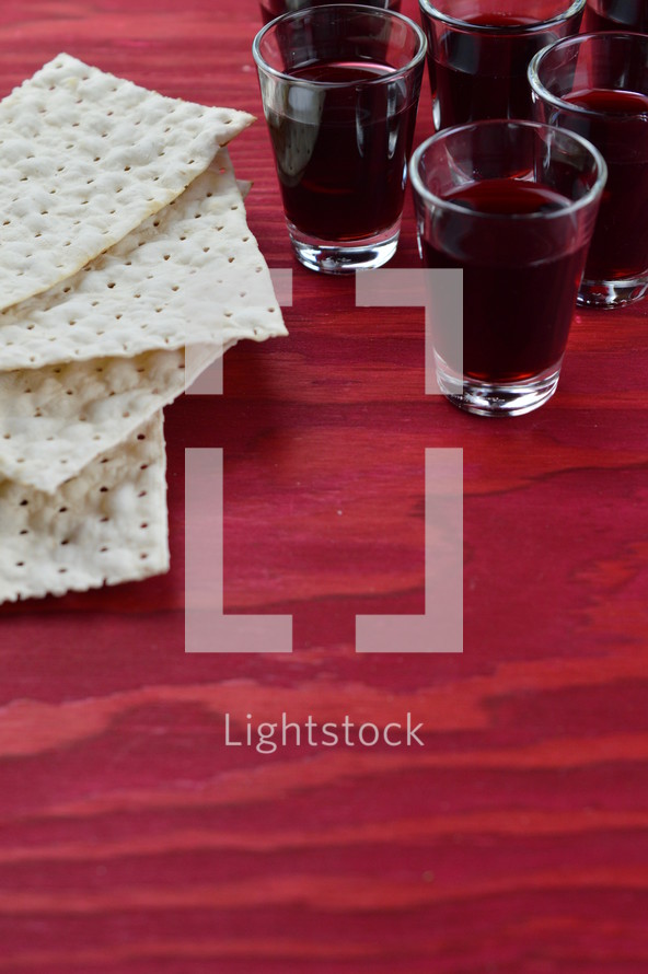 communion wine and bread