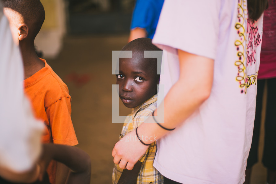 child with a missionary in Kenya