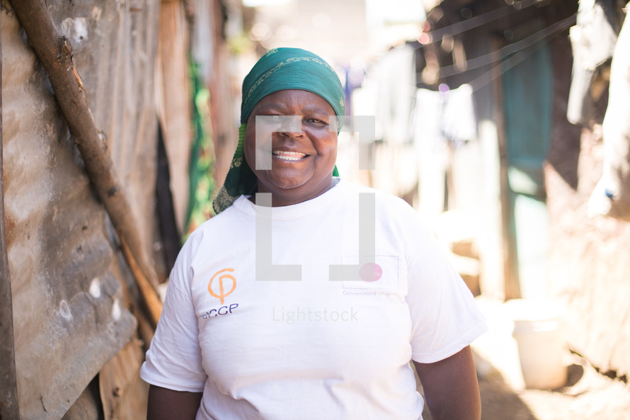 smiling woman in Kenya 