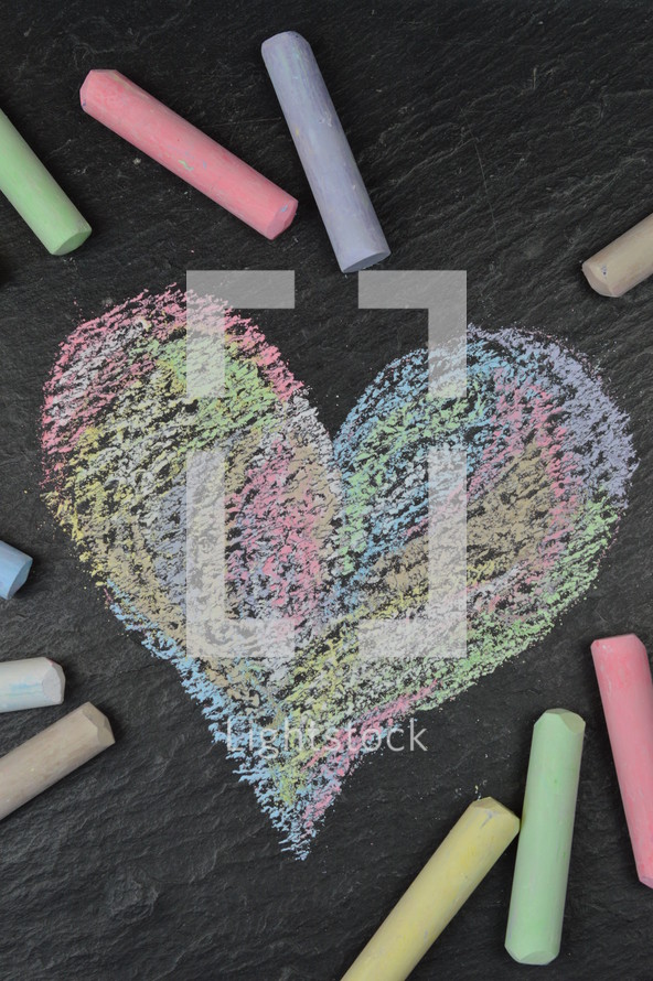heart in chalk 