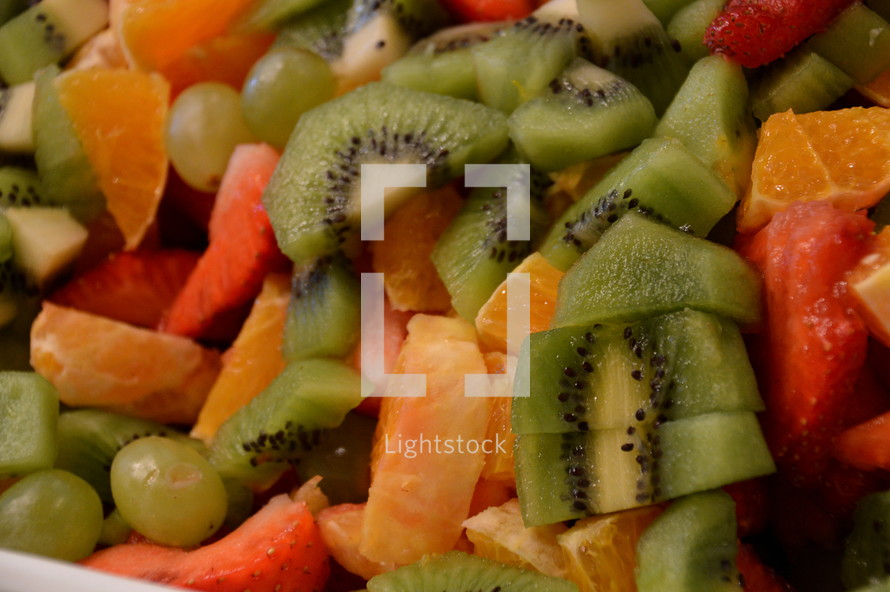 Colorful fresh fruit salad.
