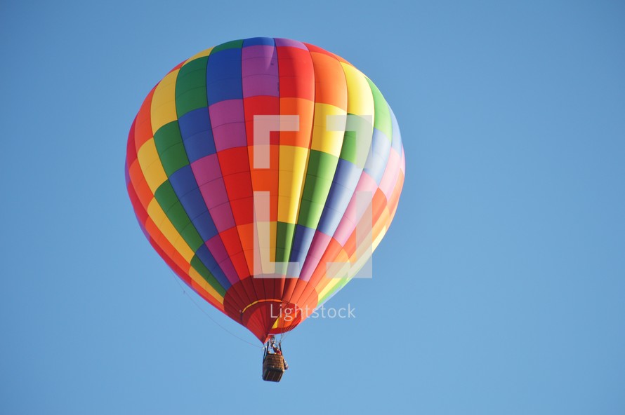 rainbow hot air balloon 