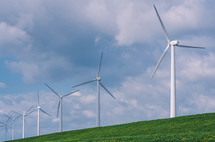 White electric windmills
