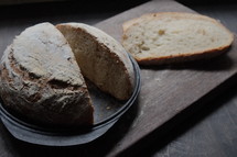 Making bread - slice of loaf