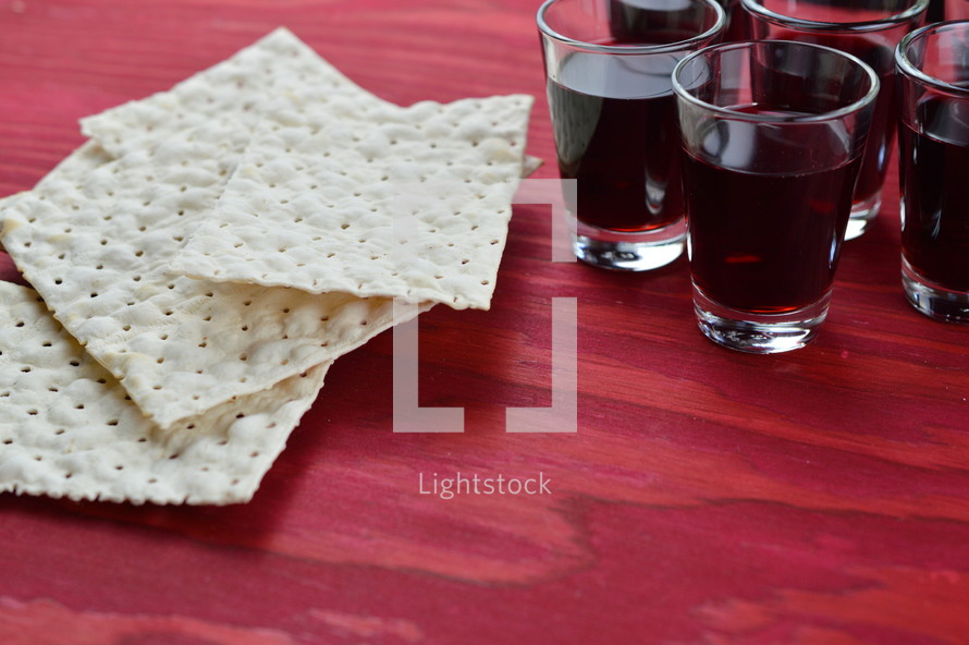 communion wine and bread