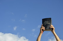Elder holding a Bible