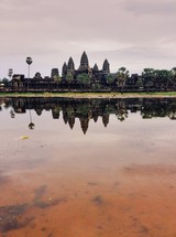 Temple across the water in Cambodia 