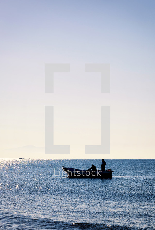 fishermen in a boat 