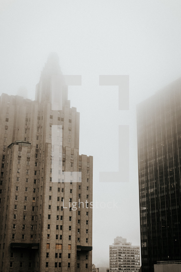fog in New York City 