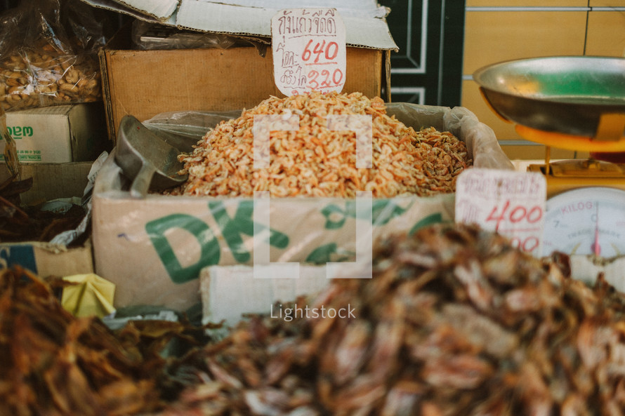 Spices at a market in Thailand. 