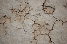 Cracks in the dry dirt