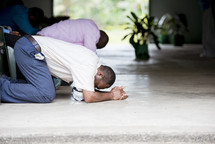 kneeling in prayer 