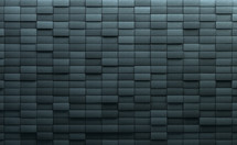 3D background of many blue bricks on a wall