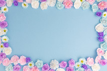 Bed of Flowers flay layer background Frame