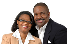 African-American couple smiling 