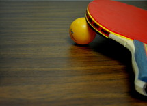 pingpong ball and paddle 