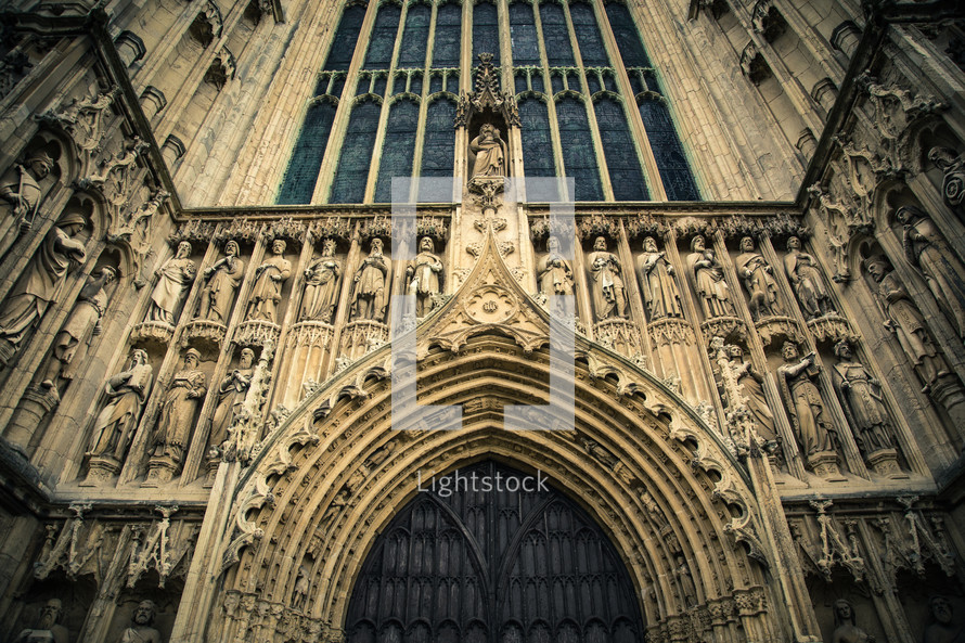 Gothic Cathedral Entrance 