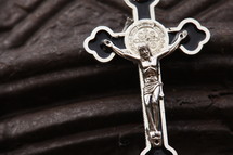 silver crucifix necklace 