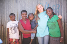 missionary with a family in Kenya