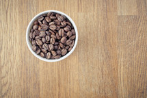 coffee beans in a cup 