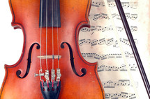 violin and sheet music 