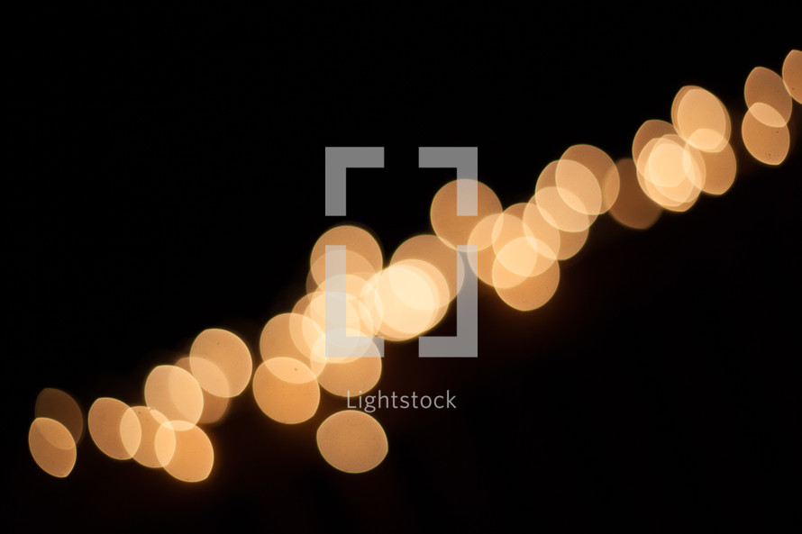 bokeh white Christmas lights 