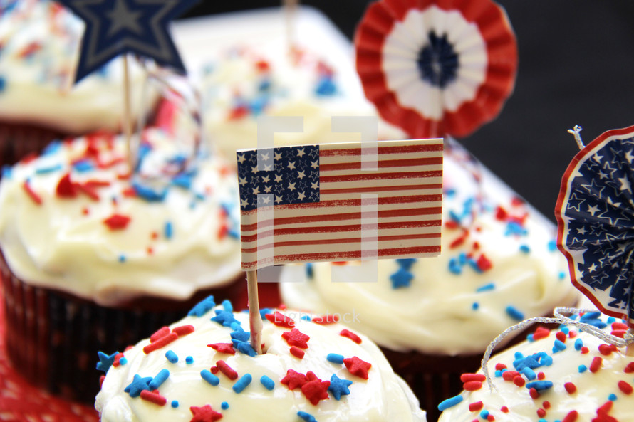 4th of July cupcakes 