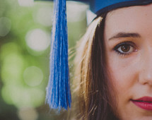 graduate wearing her cap and tassel 