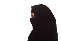 side profile of a muslim woman 