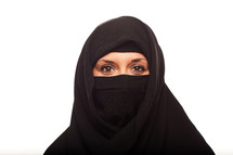 A muslim woman in a Niqab 