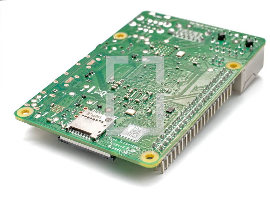 The Raspberry Pi is a credit-card-sized single-board computer developed in the UK